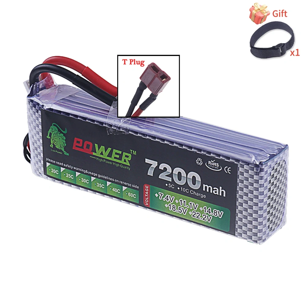 Upgrade 7200MAH 11.1V 40C~60C LiPo Battery 3S With T XT60 Plug For RC Quadcopter Helicopter Cars Drones Spare Parts 3S Battery