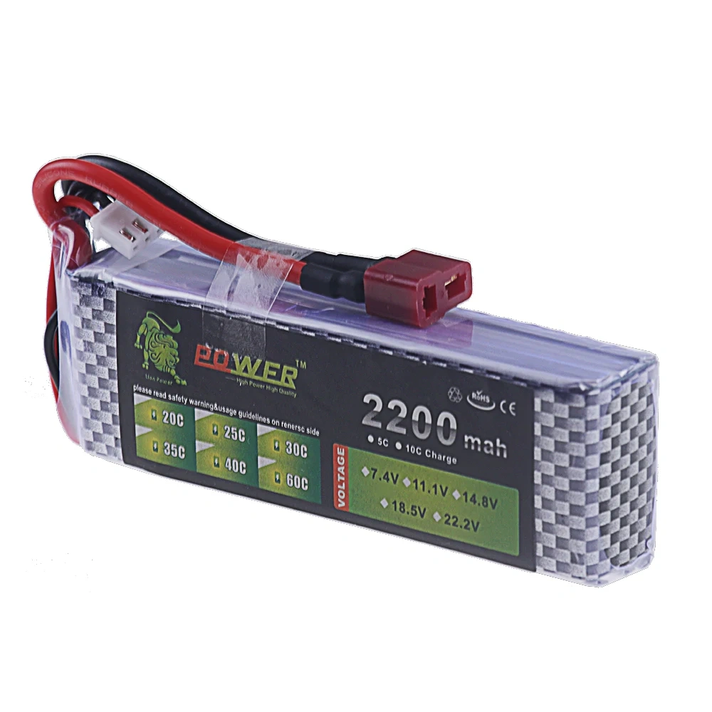 11.1V 2200mAh 40C~60C LiPo Battery For RC Helicopter Aircraft Quadcopter Car Airplane With T JST XT30 XT60 Plug 3S 11.1v Battery