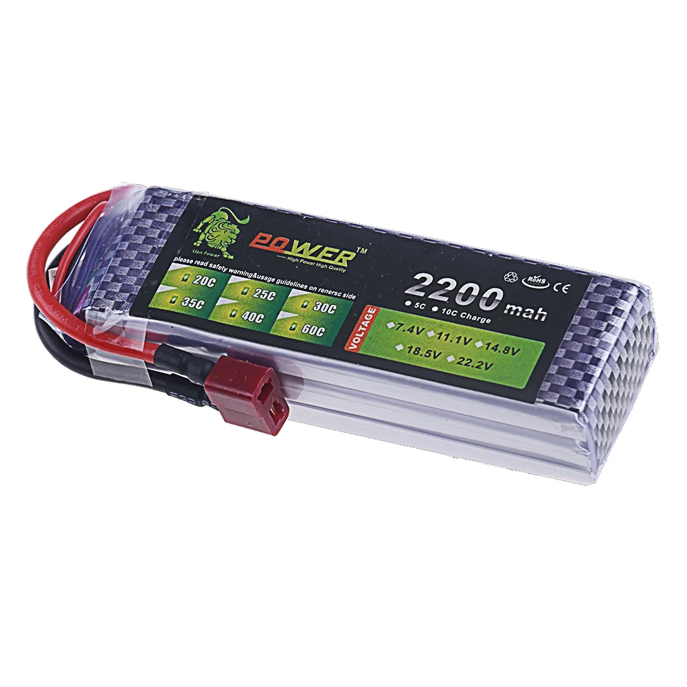 11.1V 2200mAh 40C~60C LiPo Battery For RC Helicopter Aircraft Quadcopter Car Airplane With T JST XT30 XT60 Plug 3S 11.1v Battery