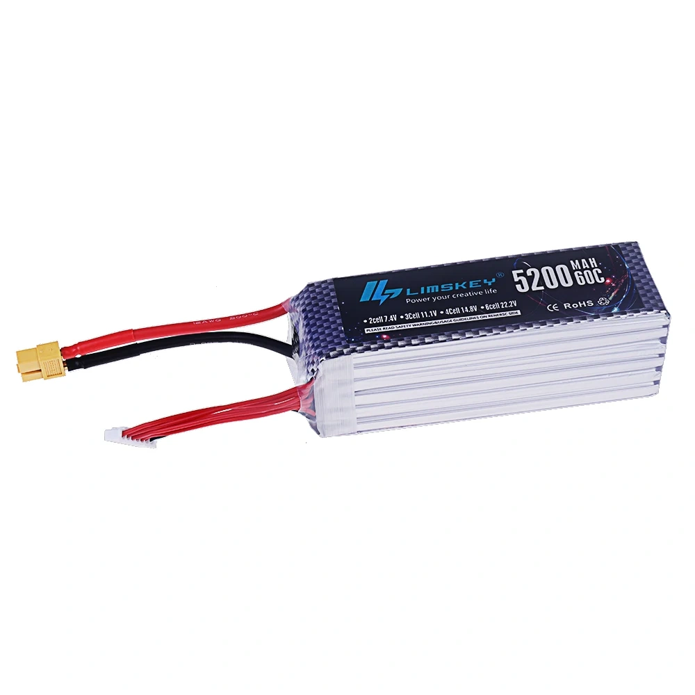 6S 5200mAh Lipo Battery 22.2V 60C with XT60 / T Plug For Electric Toys Tank RC Car Truck Train Buggy Boat Drone RC Models Parts