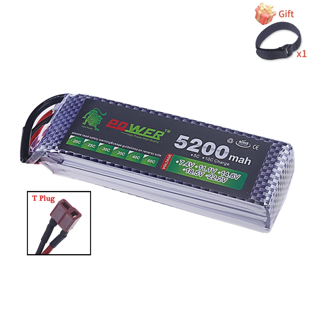 3S Lipo Battery 11.1V 5200mah 40C For RC Toys Car Boats Quadcopter Drone Airplane Helicopter With XT60 Deans T JST 11.1V Battery