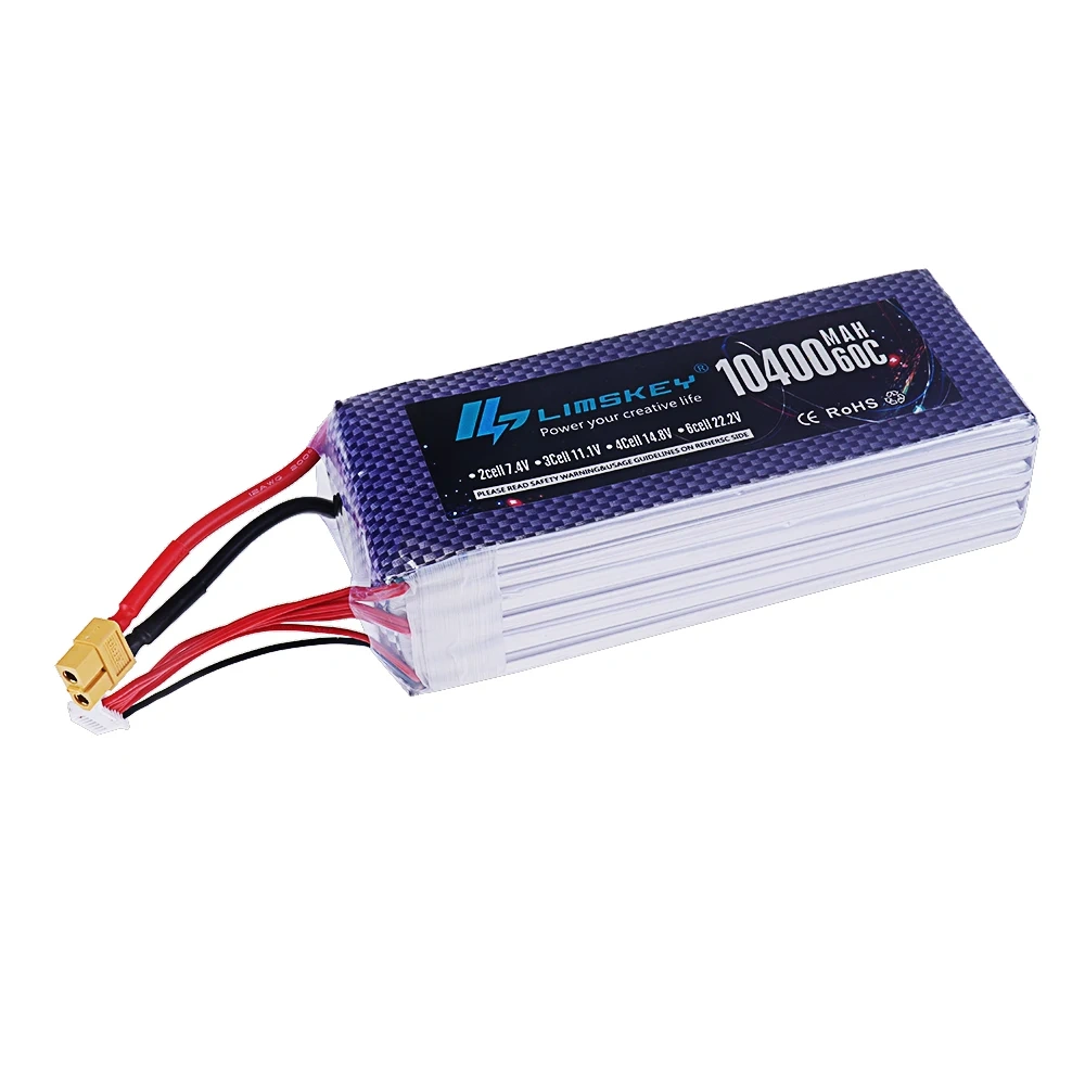 22.2V 10400mAh 6S Lipo Battery For RC Drone FPV Car Truck Helicopter Spare Parts 22.2V Battery With XT60 Deans T Connector