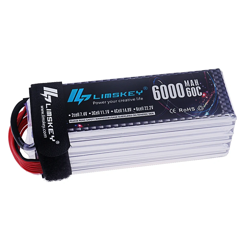 6000mAh 6S 22.2V 60C RC Lipo Battery 22.2v Rechargeable Battery For RC Car FPV Truck Helicopter With Deans T XT60 Connector