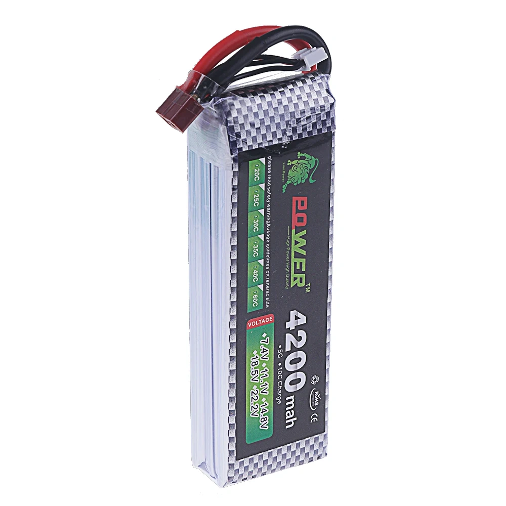 3S 11.1V Lipo Battery for 4200mAh 40C~60C with XT60 DEANS T XT30 JST Plug for RC Airplane Quadcopter Drone FPV Truck Helicopter