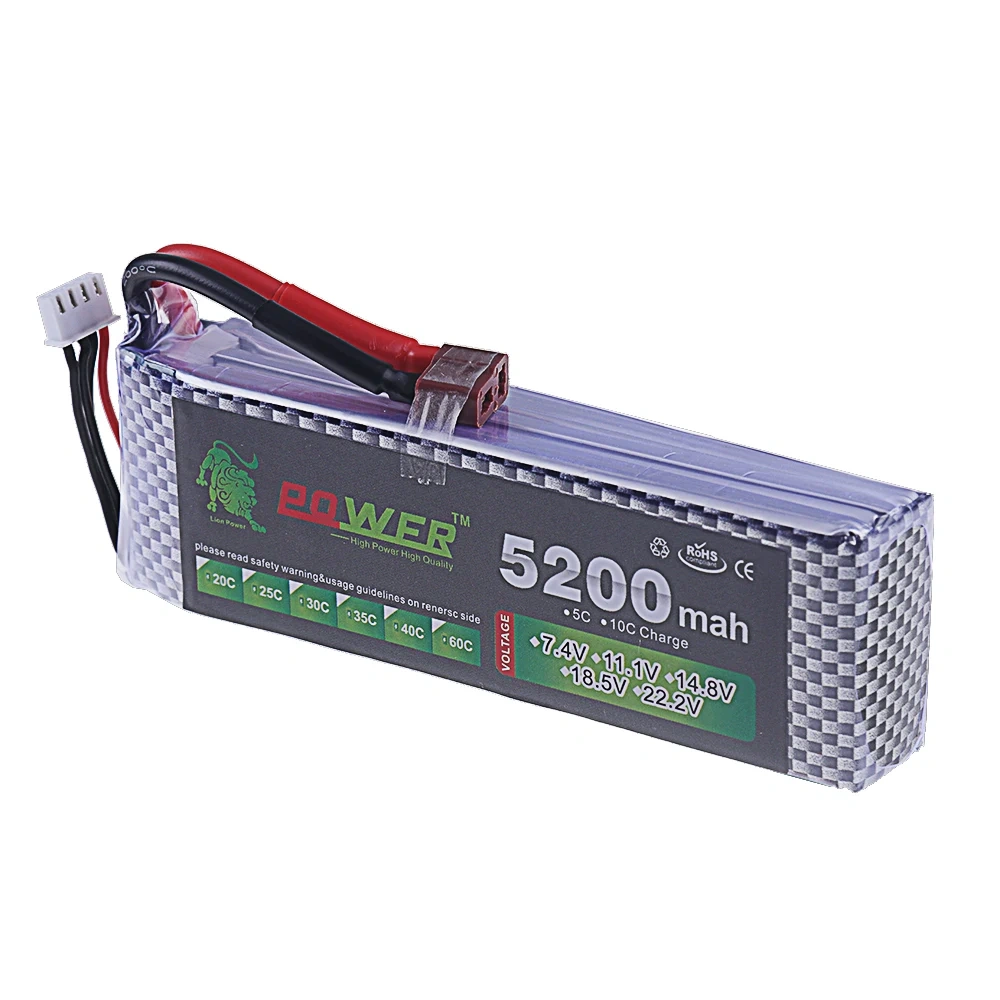 3S Lipo Battery 11.1V 5200mah 40C For RC Toys Car Boats Quadcopter Drone Airplane Helicopter With XT60 Deans T JST 11.1V Battery
