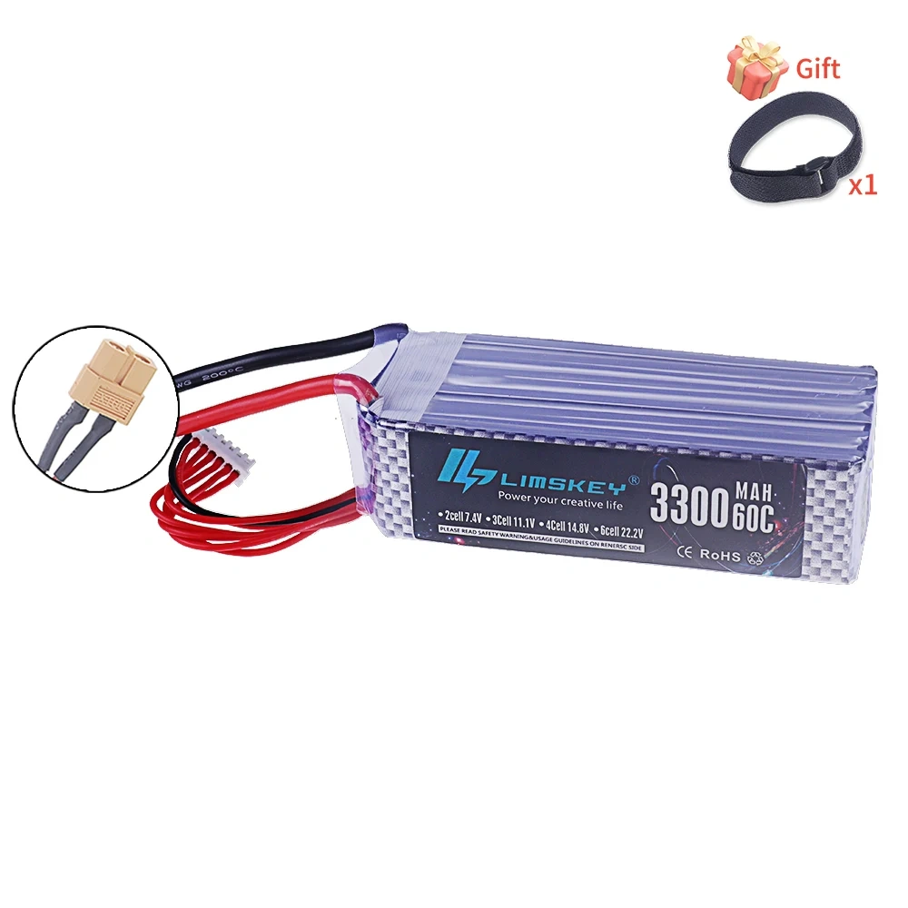 6S 3300mah Lipo Battery 60C RC Racing Car Boats Drone Parts With Deans T XT60 Plug 22.2V Battery for Remote Controlled Toys