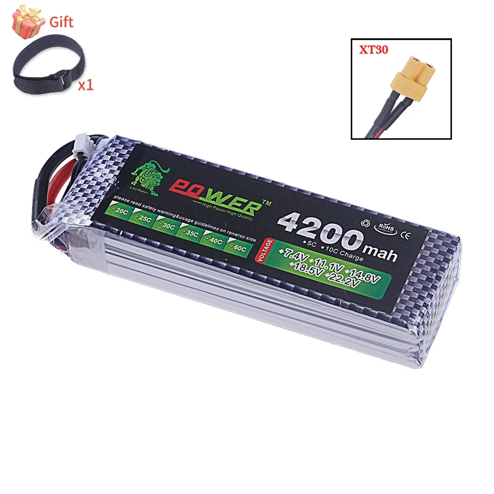3S 11.1V Lipo Battery for 4200mAh 40C~60C with XT60 DEANS T XT30 JST Plug for RC Airplane Quadcopter Drone FPV Truck Helicopter