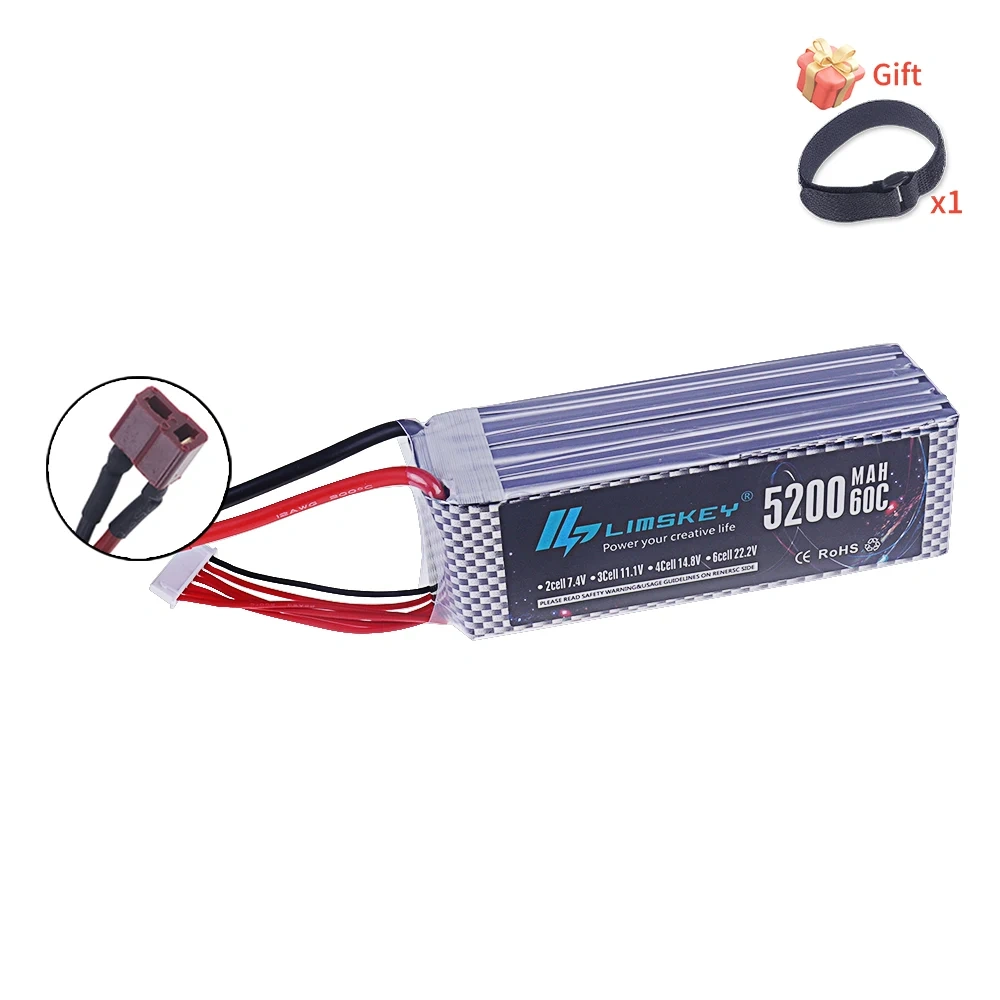 6S 5200mAh Lipo Battery 22.2V 60C with XT60 / T Plug For Electric Toys Tank RC Car Truck Train Buggy Boat Drone RC Models Parts