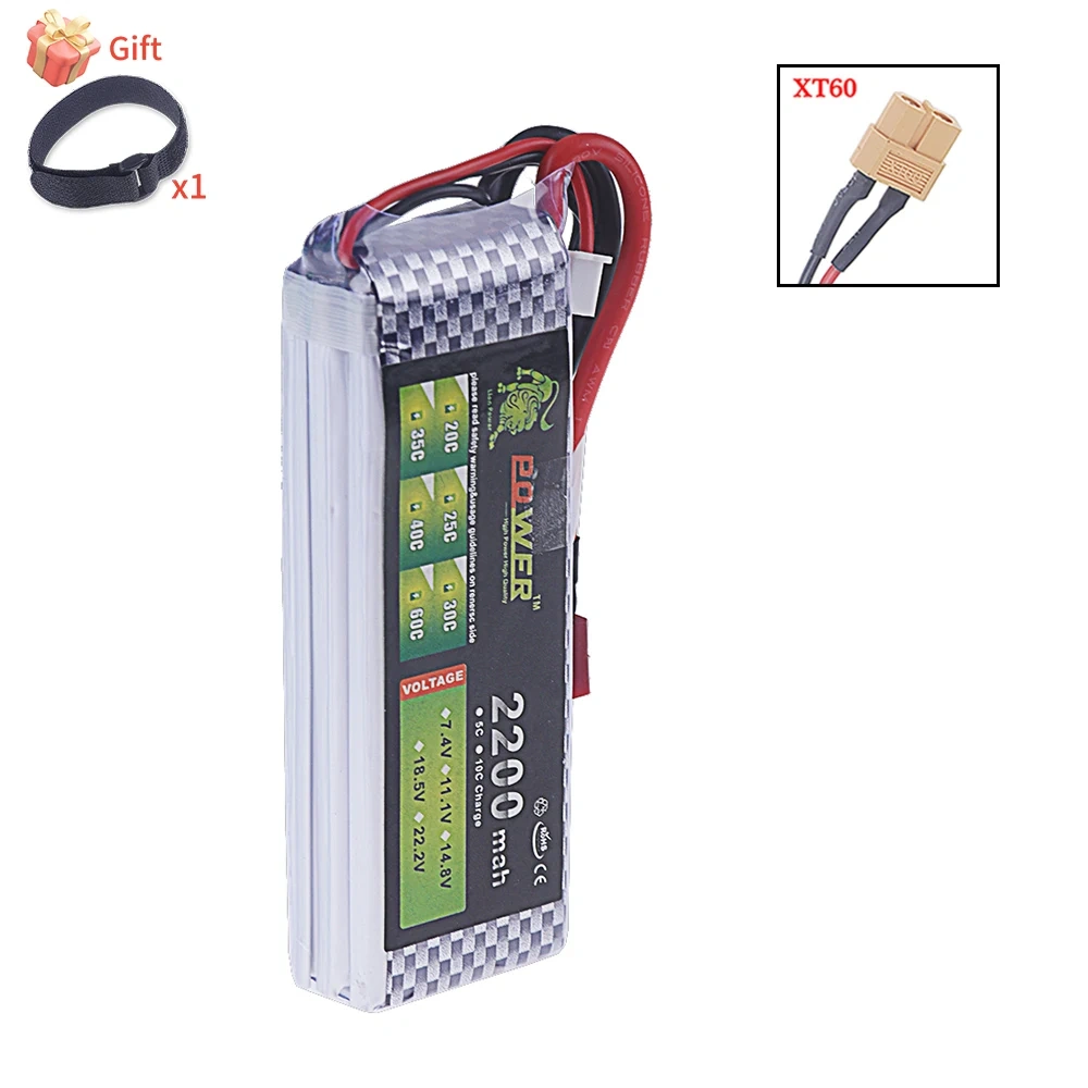 11.1V 2200mAh 40C~60C LiPo Battery For RC Helicopter Aircraft Quadcopter Car Airplane With T JST XT30 XT60 Plug 3S 11.1v Battery