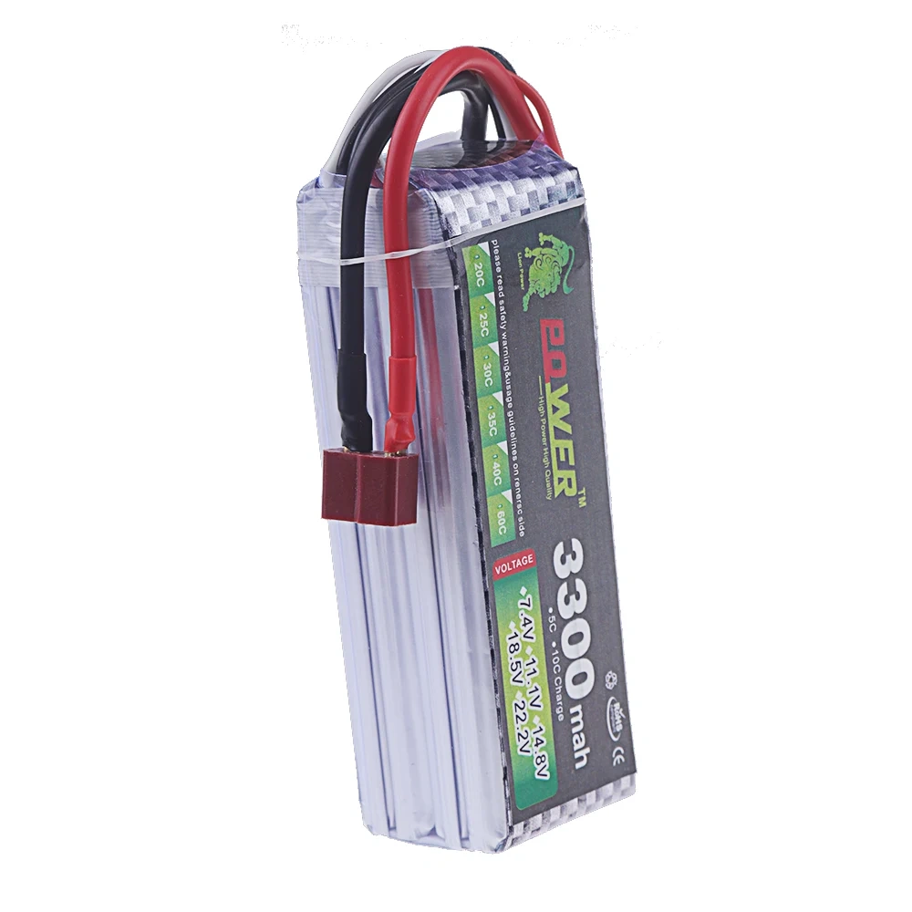 14.8V 3300mAh 40C~60C Lipo Battery with XT60 T Connector for RC Car Crawler Truck Airplane FPV UAV Drone 4S 14.8V Battery