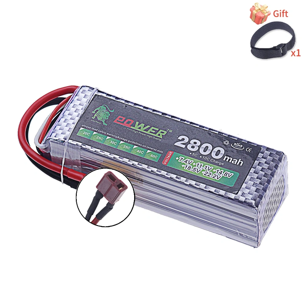 14.8V 4S 2800mAh 60C Lipo Battery For RC FPV Helicopter Quadcopter Racing Drone Cars Boats Parts T/XT60 Plug 4S Battery