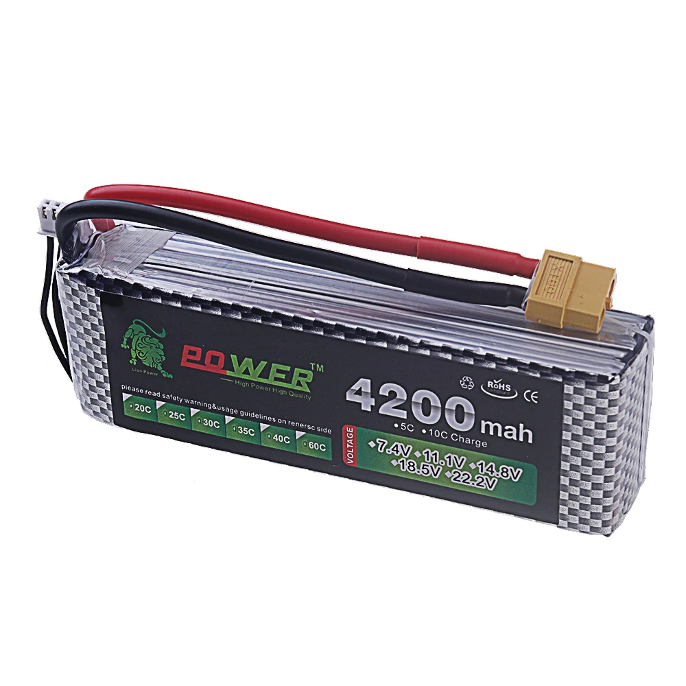 60C Lipo Battery 14.8V 4200mAh 40C Max 60C For RC Quadcopter Truck Drone Boat Parts Battery 14.8 V 4S Lipo T XT60 Connector