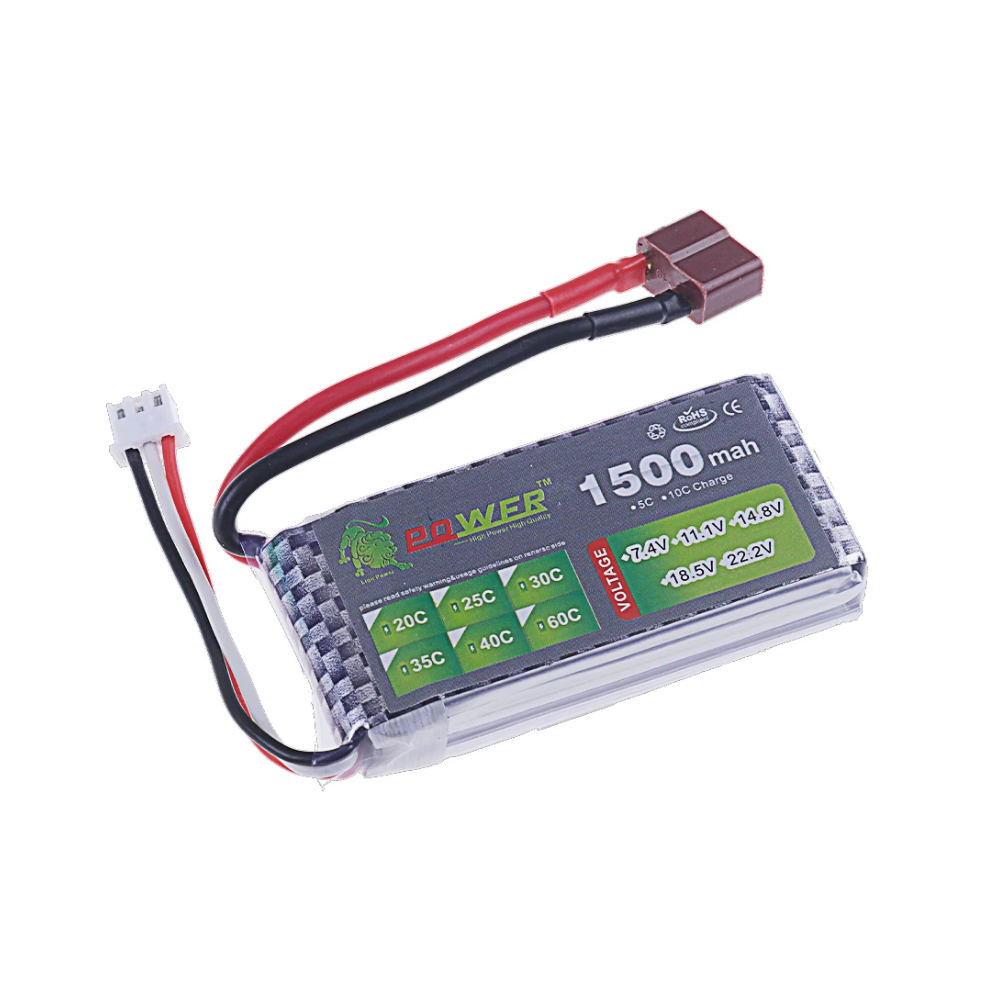 High Rate 40C 7.4V 1500mAh Lipo Battery For RC Helicopter Parts 2S Lithium polymer battery 7.4 v Airplanes battery with T/XT60 Plug
