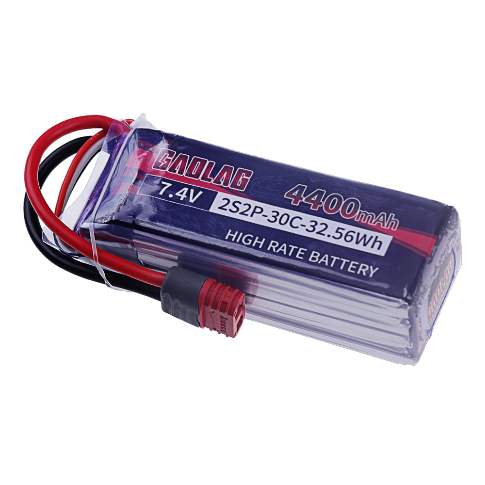 Upgrade 2S 30C 4400mAh 7.4V Lipo Battery For MJX Hyper Go H16P H16E H16GT H16BM H16PL 14301 14302 14209 14210 RC Car, 2S 7.4V With T Plug