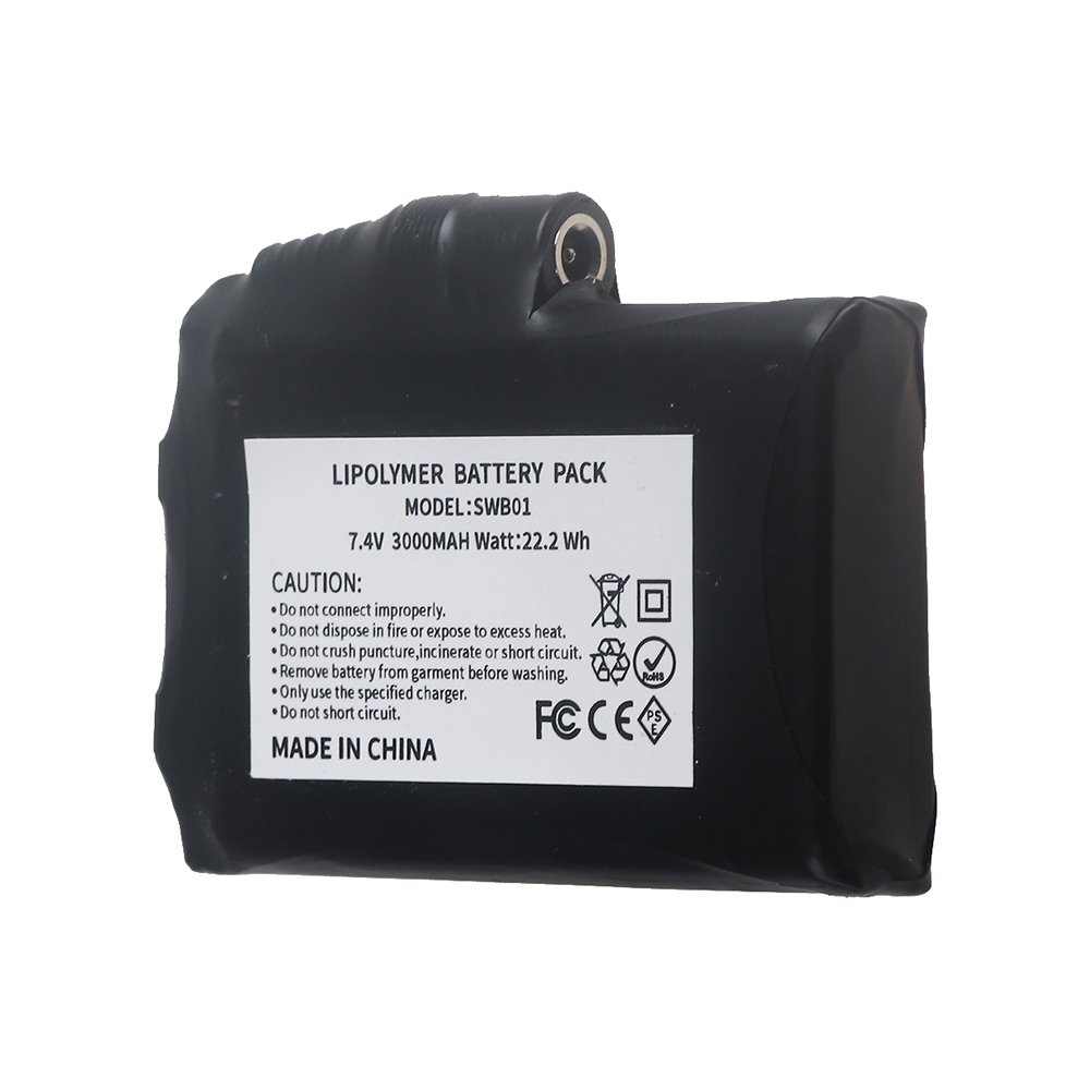 Heating Glove Battery 7.4V 3000mah Rechargeable Lithium Battery for Heating Vest, Socks,shoes,Winter Antifreeze Saver Heat Battery