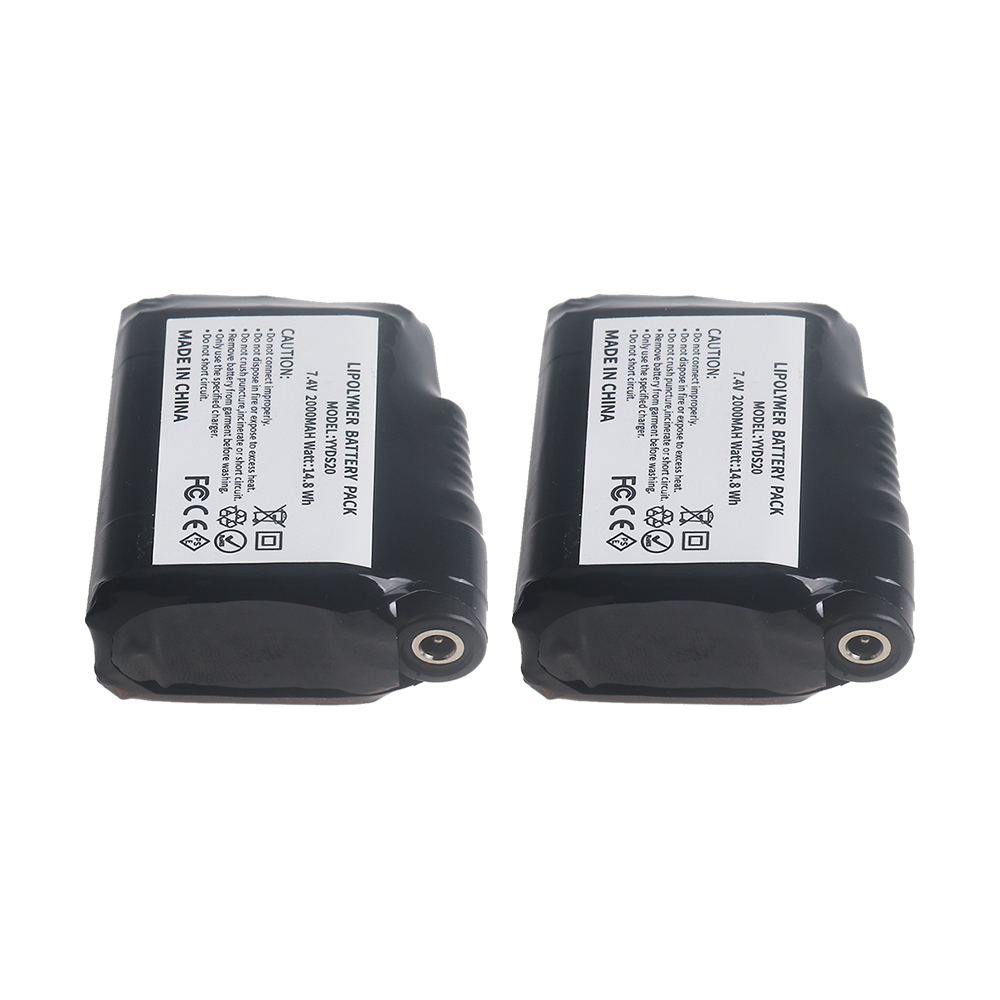 7.4V 2000mah Lithium Polymer Battery Heated Gloves Battery for Heating Vest, Heating Socks, Heated Motorcycle Gloves, Antifreeze Battery /USB Charger