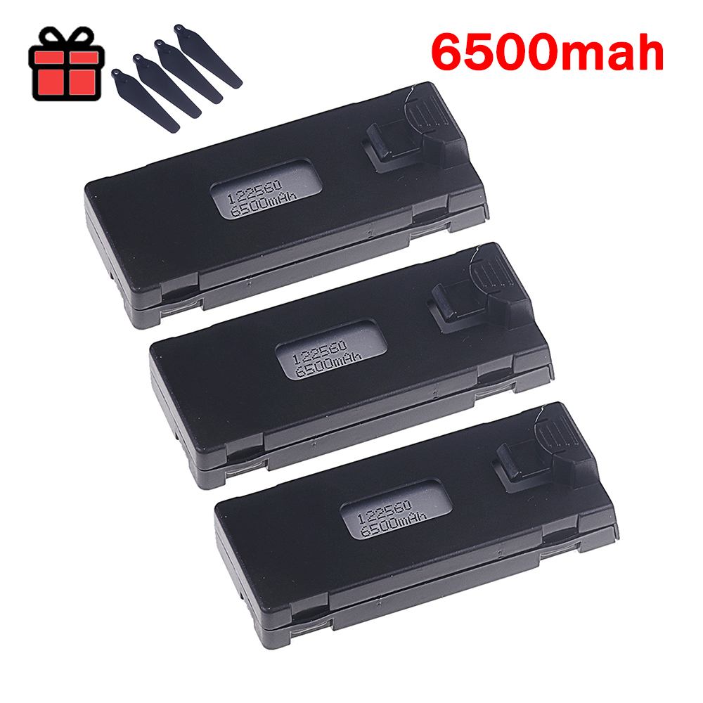 3.7V 6500Mah RC Drone Battery Accessory For E88 E88PRO E99 P1 K3 LsE525 E525 PRO Mini Uav Drone Battery Special Battery Rc Parts