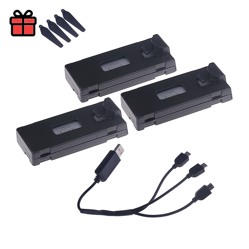 3.7V 6500Mah E88 Battery Accessory For E88 E88PRO E99 P1 K3 LsE525 E525 PRO Mini Uav Drone Battery Special Battery Rc Parts