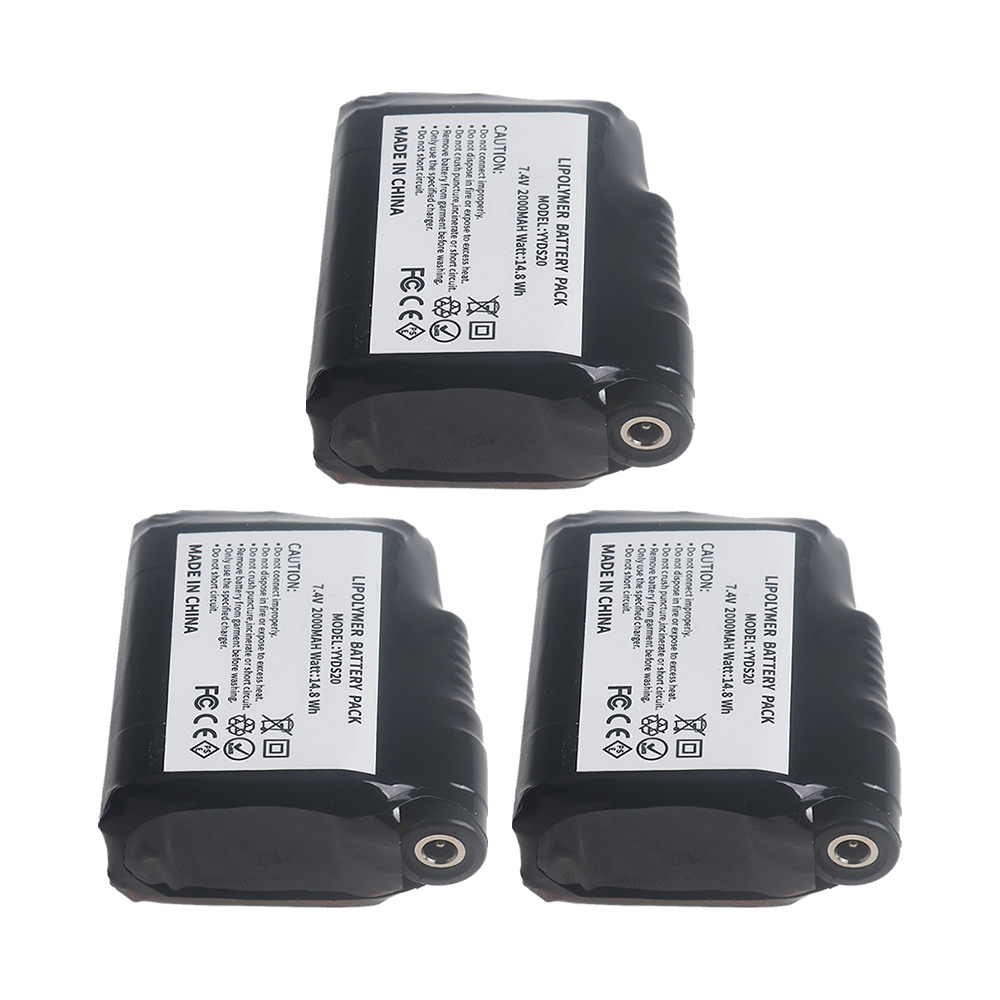 2-5PCS 2000mAh 7.4V Rechargeable Lithium Polymer Battery for Heated Gloves, Socks, Heated Jackets, Vest, Motorcycle Gloves, Winter Antifreeze Saver Heat Battery