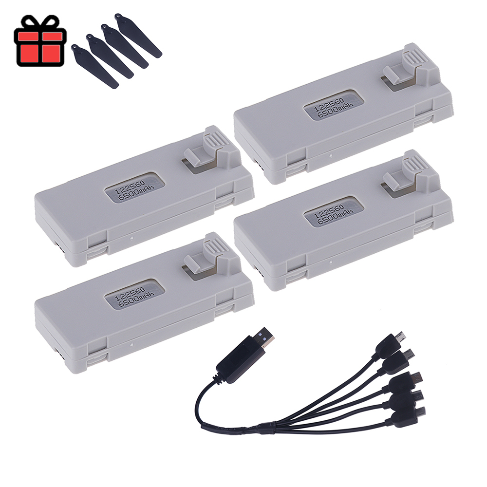 Rechargeable 3.7V 6500mAh Battery an Charger For RC Drone E88 E88PRO E99 E99PRO P1 K3 P10 A13 E525 RC Quadcopter Parts Battery