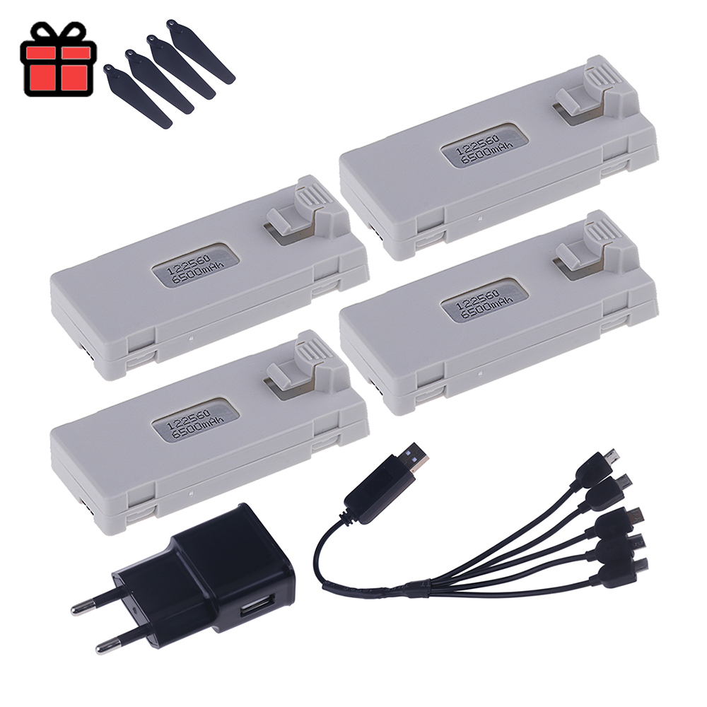 Rechargeable 3.7V 6500mAh Battery an Charger For RC Drone E88 E88PRO E99 E99PRO P1 K3 P10 A13 E525 RC Quadcopter Parts Battery