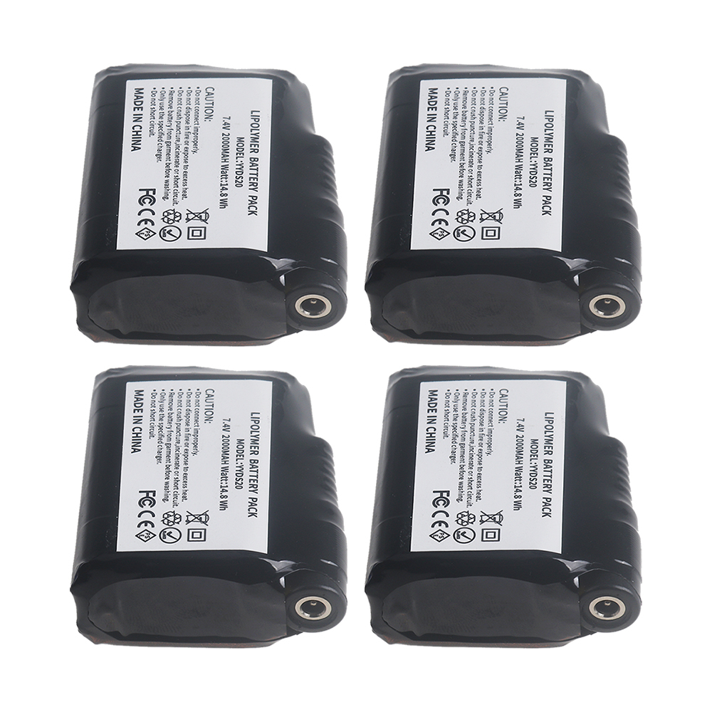 2-5PCS 2000mAh 7.4V Rechargeable Lithium Polymer Battery for Heated Gloves, Socks, Heated Jackets, Vest, Motorcycle Gloves, Winter Antifreeze Saver Heat Battery