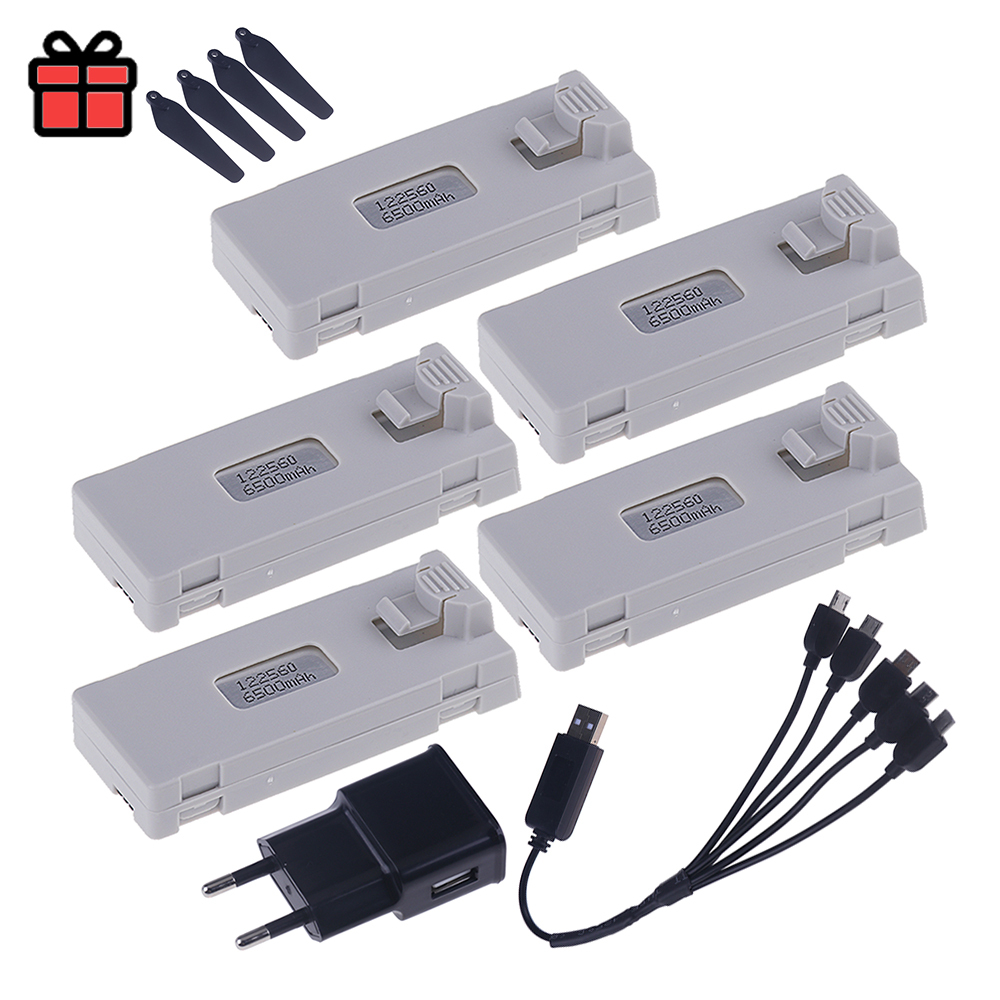 Rechargeable 3.7V 6500mAh Battery an Charger For RC Drone E88 E88PRO E99 E99PRO P1 K3 P10 A13 E525 RC Quadcopter Parts Battery