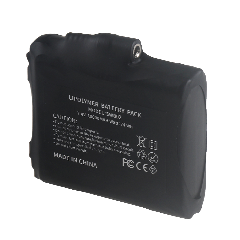 New High-Quality7.4 V, 10000mAh Rechargeable Lithium Polymer Battery for Heated Gloves, Winter Heating Stockings, Heated Motorcycle Gloves, Antifreeze Battery