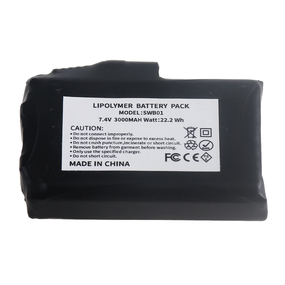 Heating Glove Battery 7.4V 3000mah Rechargeable Lithium Battery for Heating Vest, Socks,shoes,Winter Antifreeze Saver Heat Battery