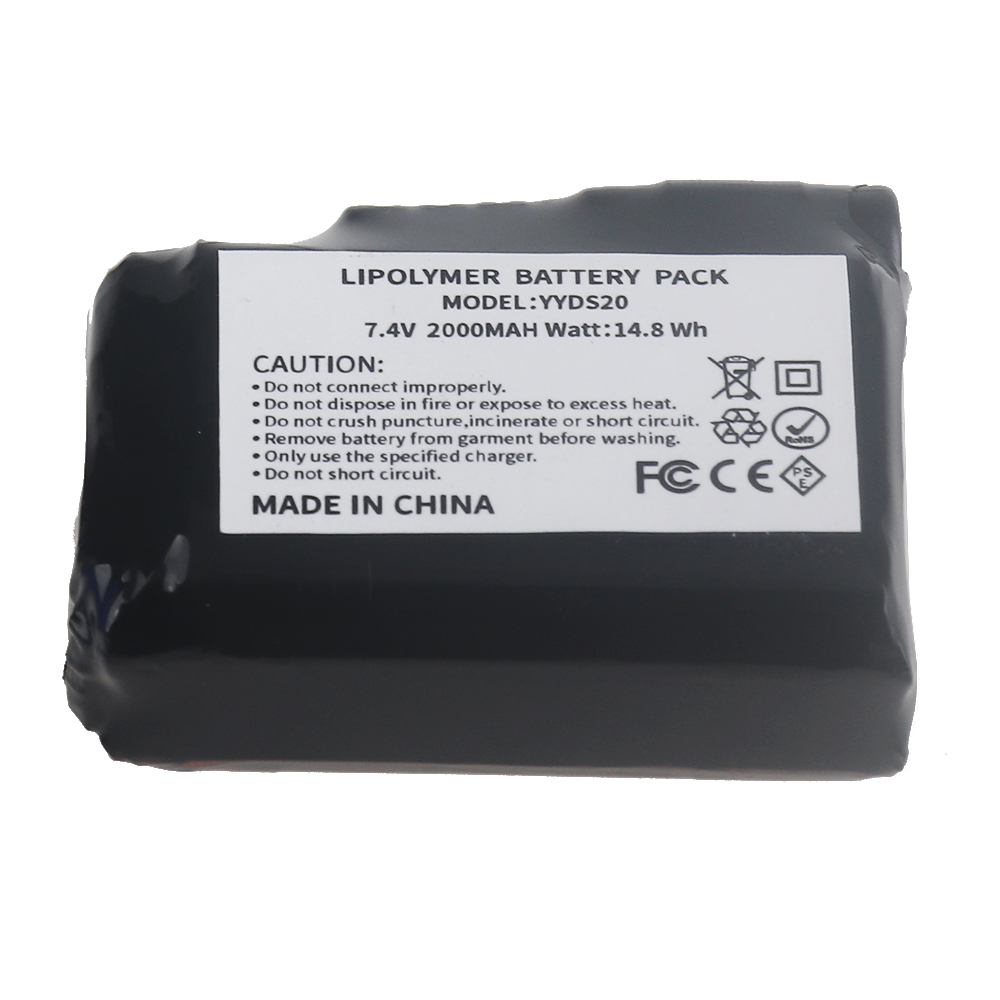 7.4V 2000mah Lithium Polymer Battery Heated Gloves Battery for Heating Vest, Heating Socks, Heated Motorcycle Gloves, Antifreeze Battery /USB Charger