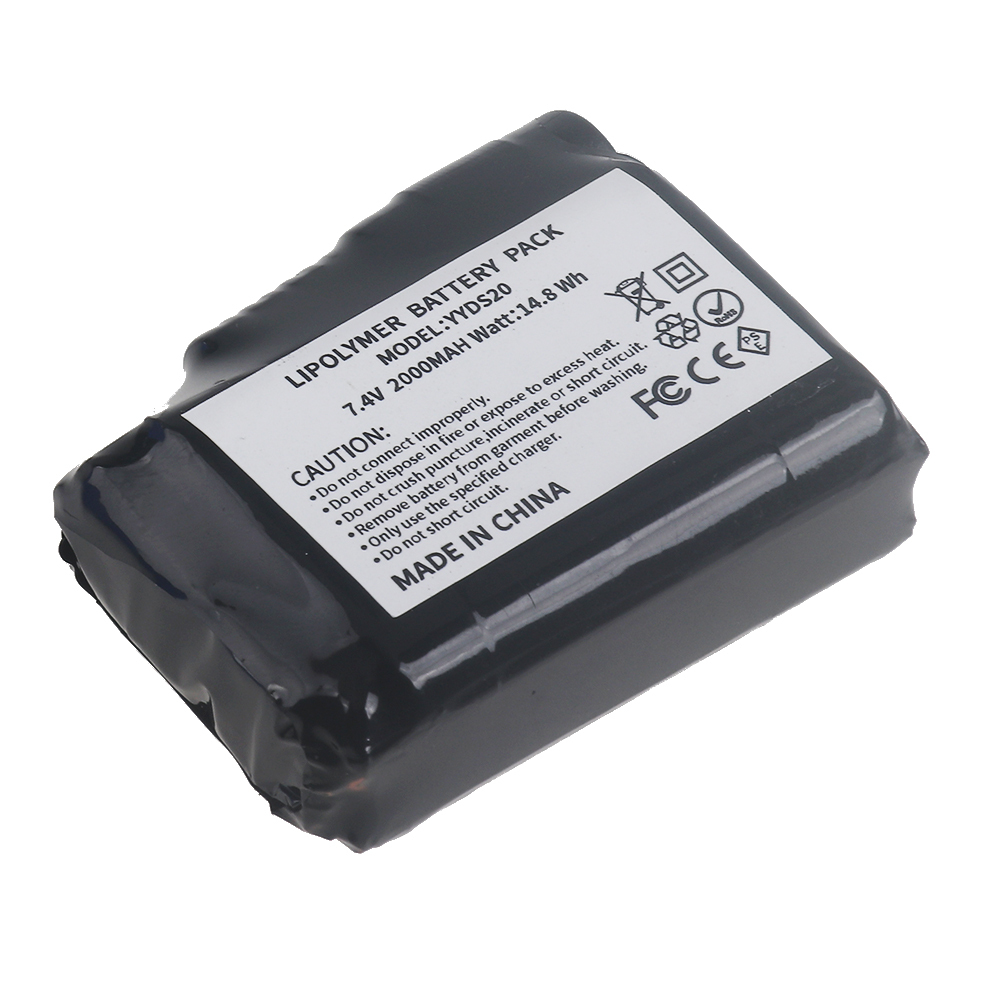 7.4V 2000mah Lithium Polymer Battery Heated Gloves Battery for Heating Vest, Heating Socks, Heated Motorcycle Gloves, Antifreeze Battery /USB Charger
