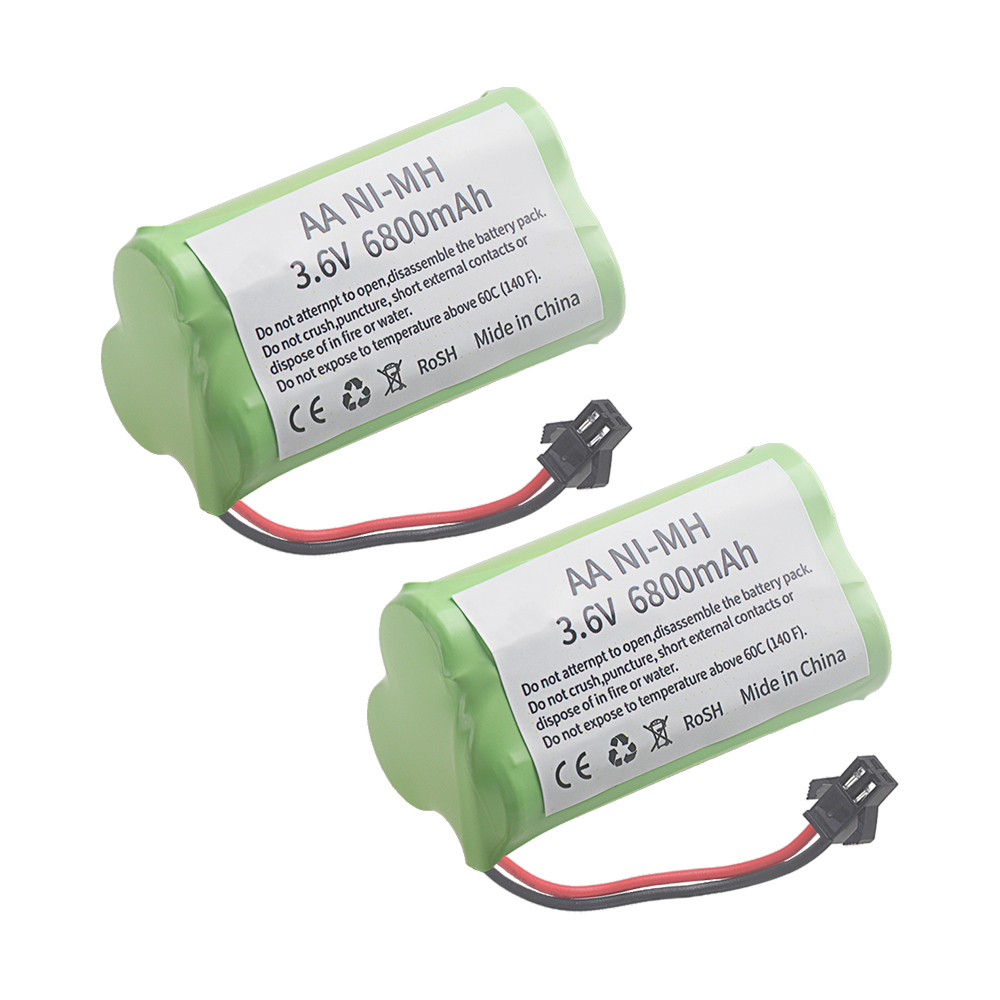 2/3/4/5PCS 3.6V Ni-MH Battery 6800mAh 3.6V Rechargeable Battery Pack With SM PLUG for Remote Control Electric Toys Cars Trucks Tanks Trains Robots Boat Guns