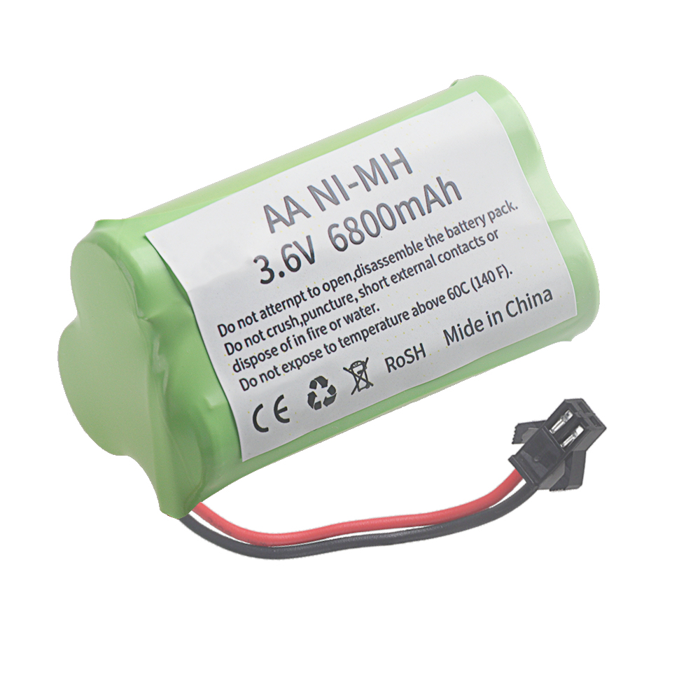 2/3/4/5PCS 3.6V Ni-MH Battery 6800mAh 3.6V Rechargeable Battery Pack With SM PLUG for Remote Control Electric Toys Cars Trucks Tanks Trains Robots Boat Guns