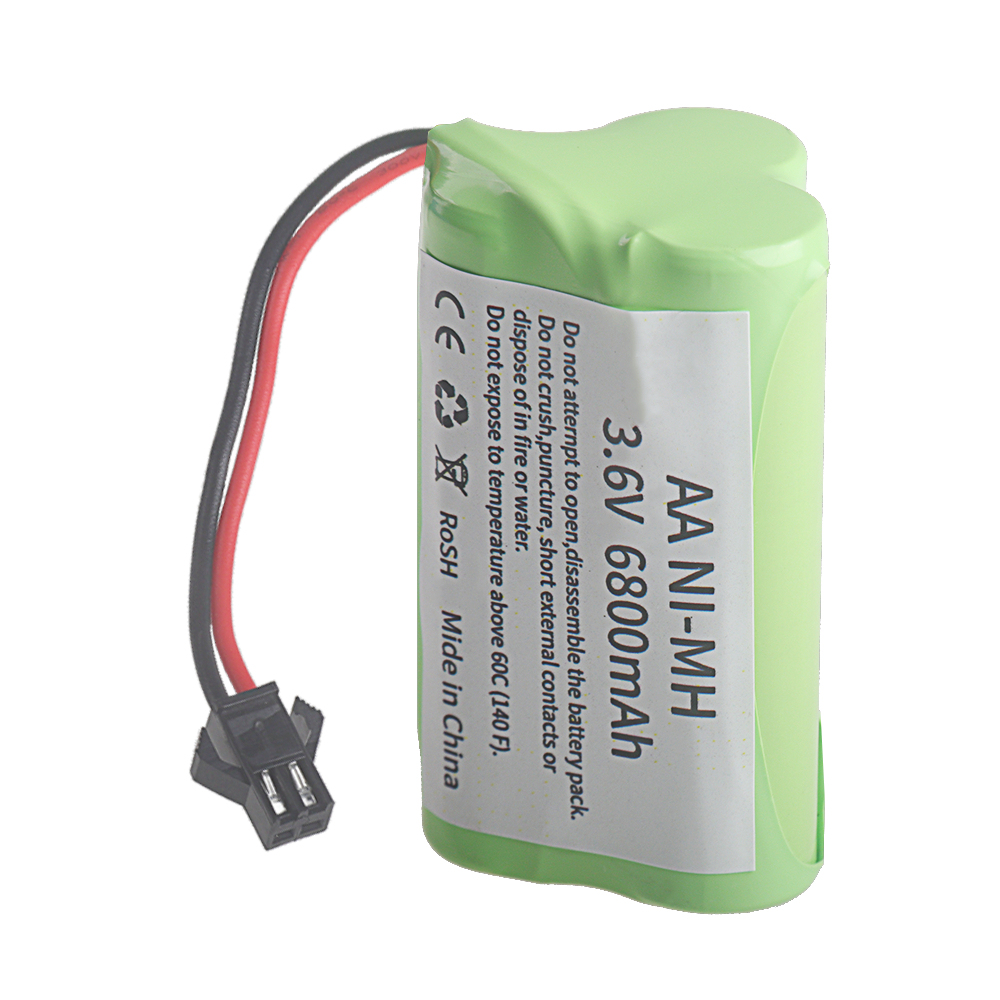 2/3/4/5PCS 3.6V Ni-MH Battery 6800mAh 3.6V Rechargeable Battery Pack With SM PLUG for Remote Control Electric Toys Cars Trucks Tanks Trains Robots Boat Guns