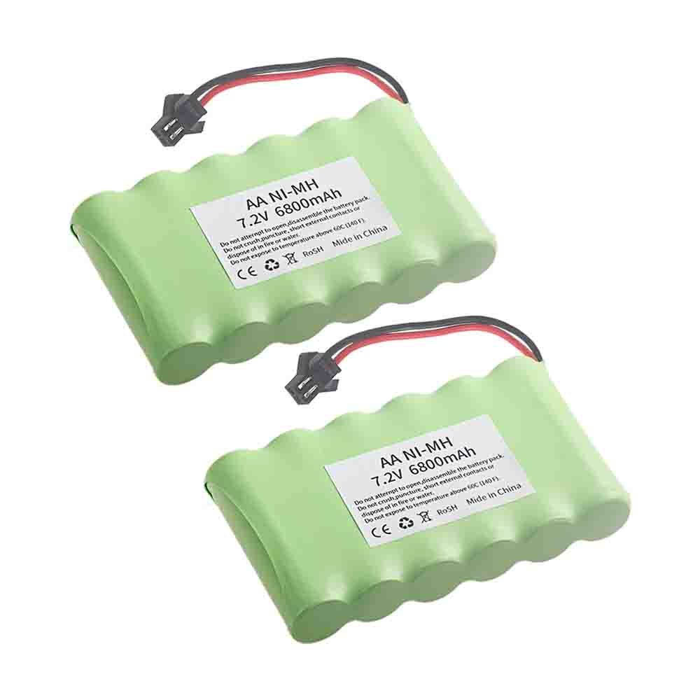 1/2/3/5PCS 7.2v 6800mAh NiMH Battery For Electric Toys RC Cars Trucks Robots Tanks Gun Boats With SM Plug AA 7.2v Rechargeable Battery Pack