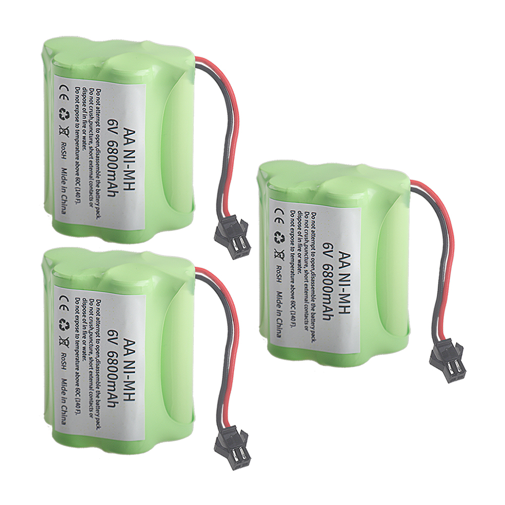 6.0V 6800mAh Rechargeable Battery SM Plug 6V Nimh AA Battery Pack For Rc toys Cars Trucks Tanks Robots Guns Boats 1Pcs to 5Pcs