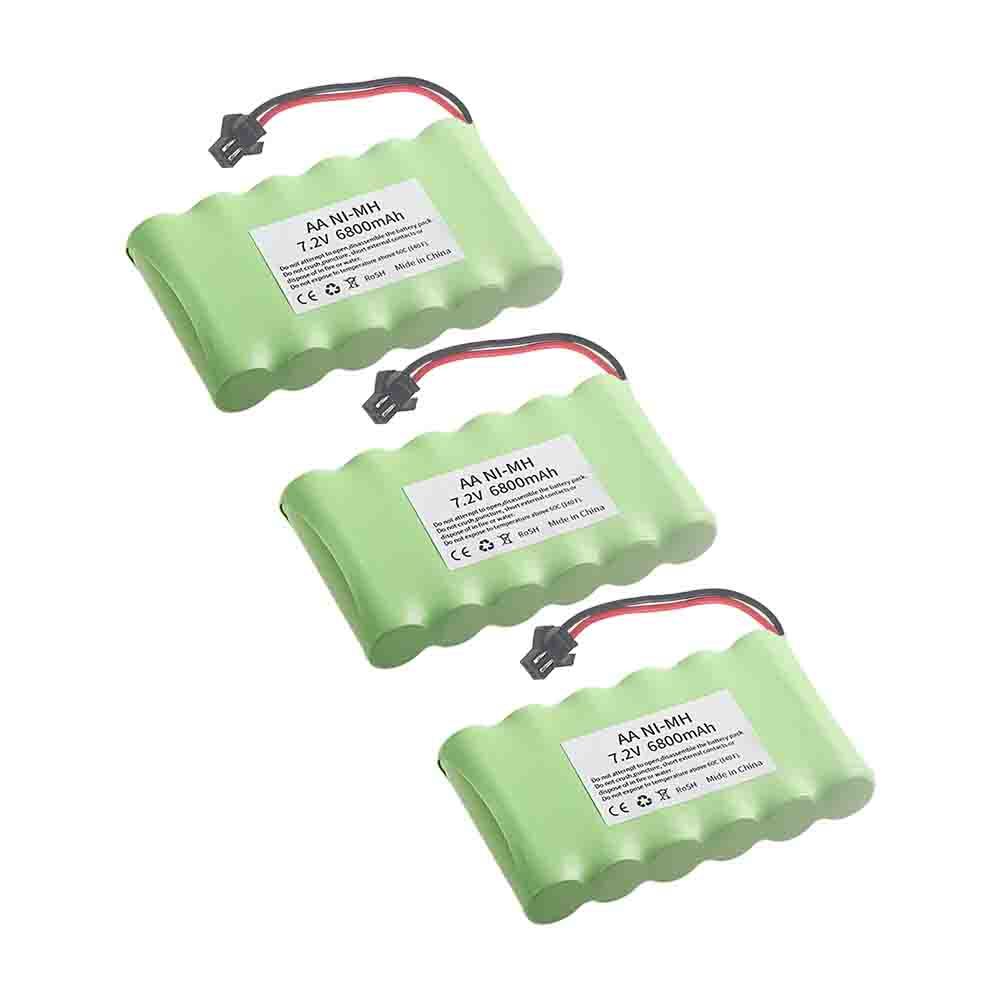1/2/3/5PCS 7.2v 6800mAh NiMH Battery For Electric Toys RC Cars Trucks Robots Tanks Gun Boats With SM Plug AA 7.2v Rechargeable Battery Pack