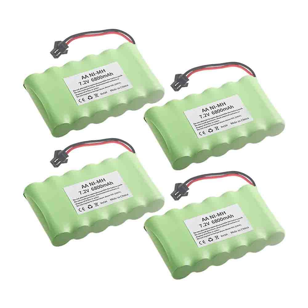 1/2/3/5PCS 7.2v 6800mAh NiMH Battery For Electric Toys RC Cars Trucks Robots Tanks Gun Boats With SM Plug AA 7.2v Rechargeable Battery Pack