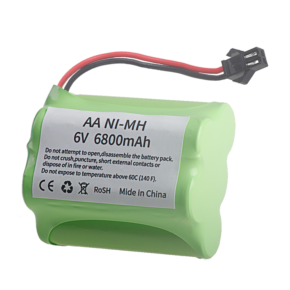 6.0V 6800mAh Rechargeable Battery SM Plug 6V Nimh AA Battery Pack For Rc toys Cars Trucks Tanks Robots Guns Boats 1Pcs to 5Pcs
