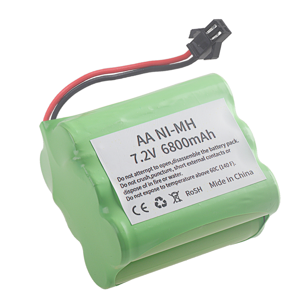 NEW SM Plug 7.2v 6800mah NiMH Battery For Rc Toys Cars Trucks Tanks Robots Boats Guns Ni-MH AA 7.2v Rechargeable Battery Pack ﻿