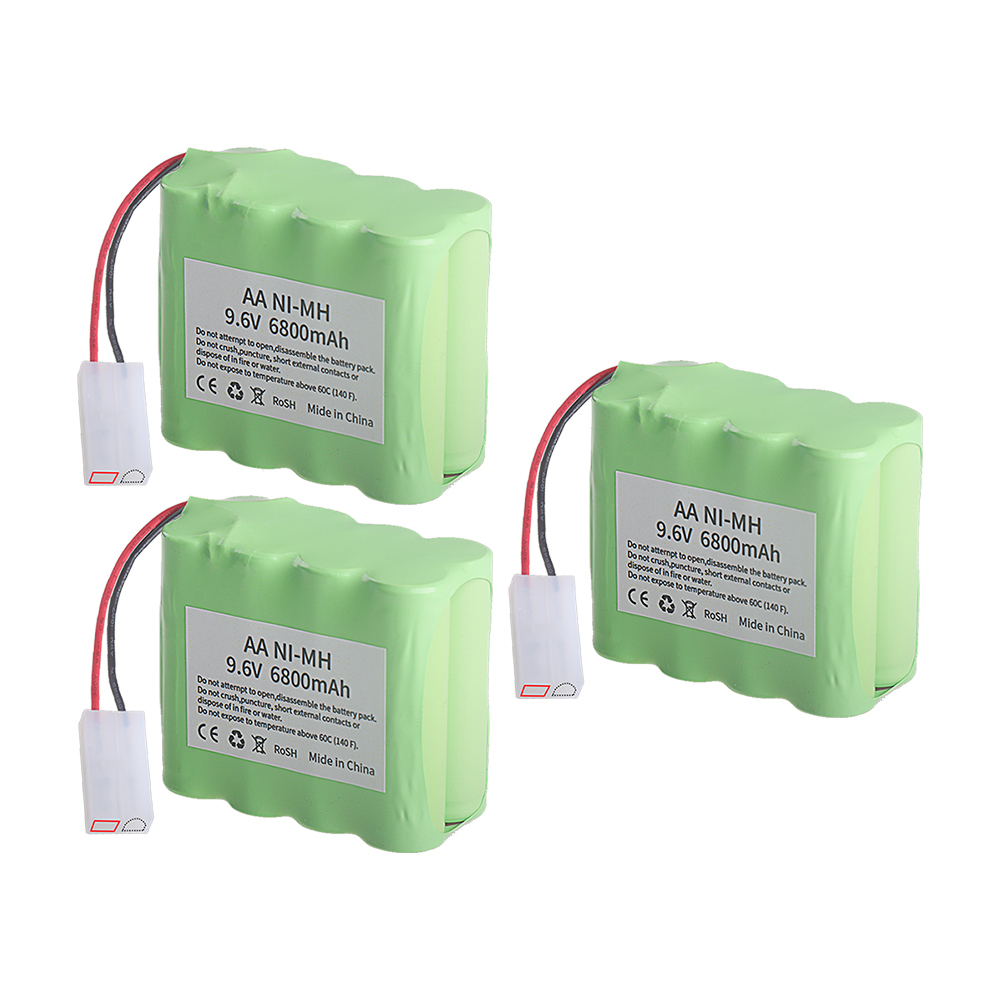 Ni-MH AA 9.6V 6800mAh Rechargeable Battery for RC Toys Car Tank Train Robot Boat Gun