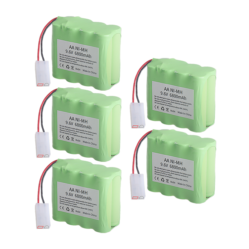 Ni-MH AA 9.6V 6800mAh Rechargeable Battery for RC Toys Car Tank Train Robot Boat Gun