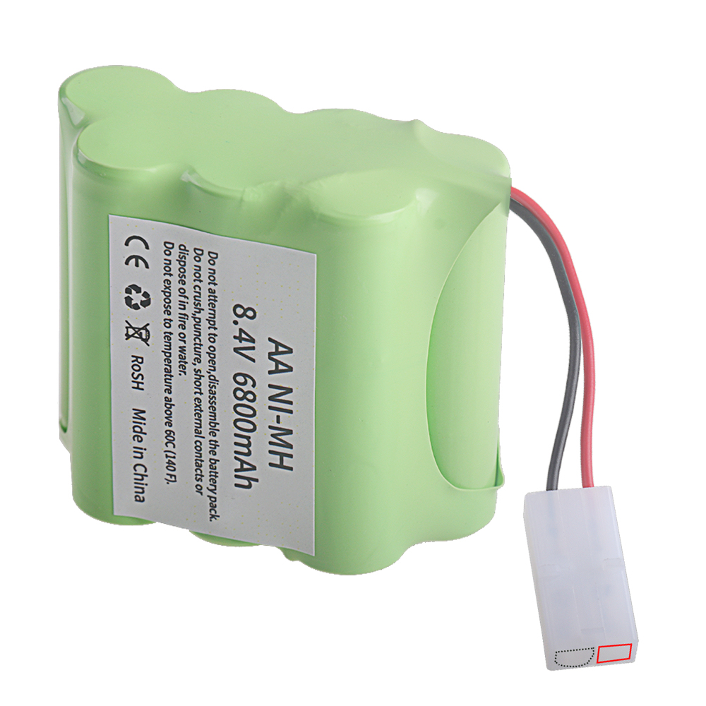 Upgrade 6800mah AA 8.4V Rechargeable Battery Pack For Rc toys Cars Tank Robots Gun Boats, With Tamiya Plug  AA 8.4v Ni-MH Battery vs 3000mah