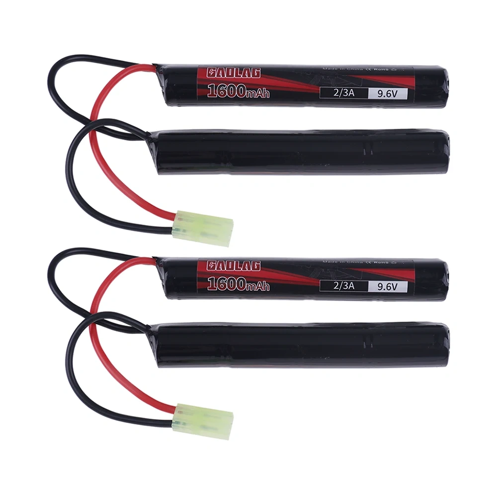 9.6V 1600mAh Butterfly 2/3A Nunchuck NIMH Battery Pack with Mini Tamiya connector For Airsoft Guns M4 G36 M110 SR25 M249 M240B