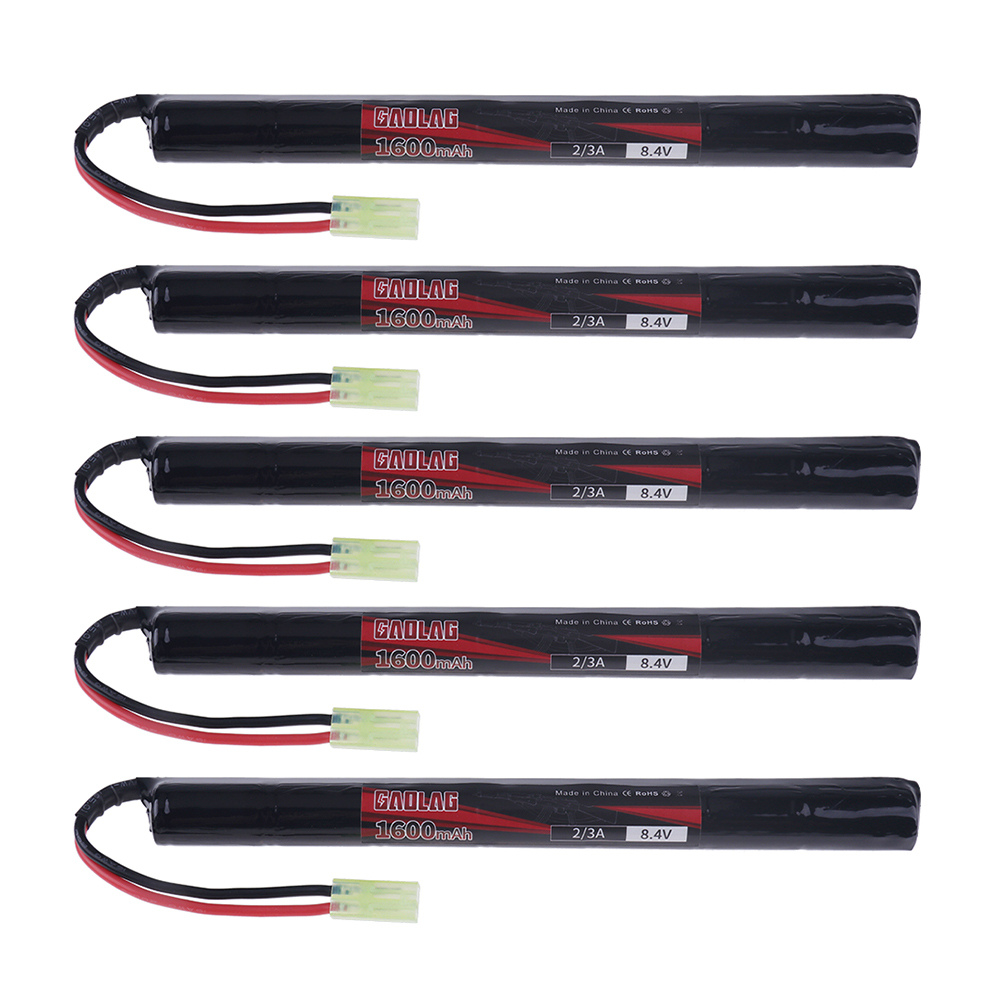 Airsoft Guns Battery 2/3A 7S 8.4V 1600mAh Battery with Mini Tamiya connector And USB Charger For Cyma AK47 AEG'S rosman Pulse R76