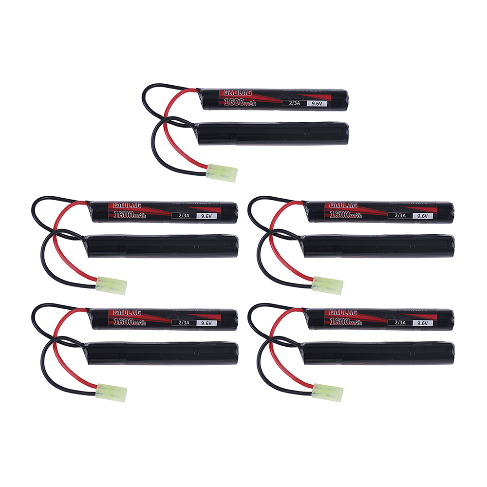 Ni-Mh 2/3A 9.6V 1600mAh Butterfly Airsoft Battery with Mini Tamiya Connector for Guns M110 SR25 M249 M240B MP5 M14 G36C parts