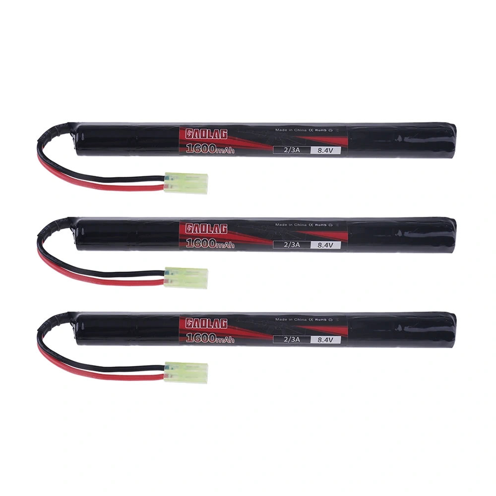 8.4V 1600mAh 2/3A NiMH Battery with Mini Tamiya connector For Airsoft Guns Cyma AK47 Kalashnikov AK47 AEG'S rosman Pulse R76