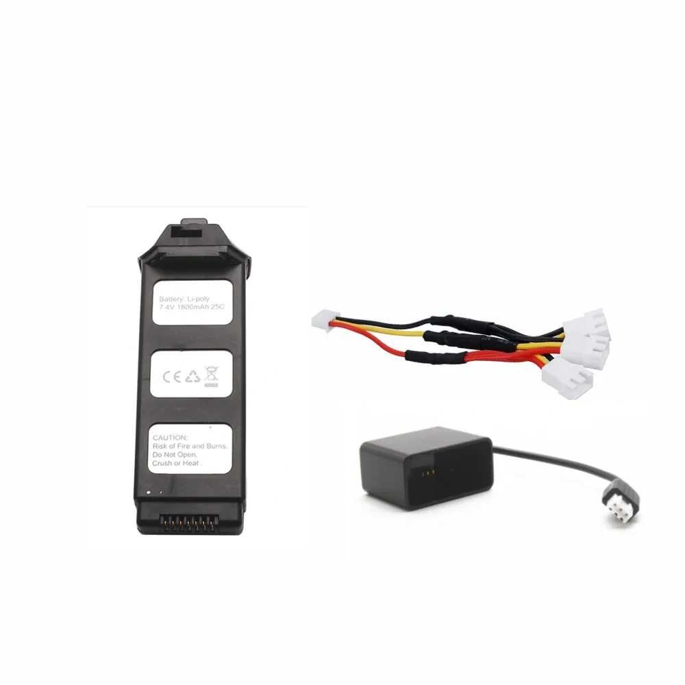 7.4V 1800mAh Battery For MJX R/C Bugs 5W B5W JJRC X5 Pro RC Quadcopter Drone Spare Part 7.4v LiPo Battery Charger Set