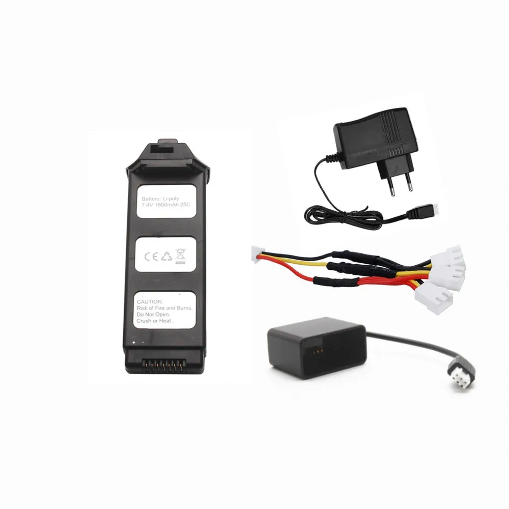 7.4V 1800mAh Battery For MJX R/C Bugs 5W B5W JJRC X5 Pro RC Quadcopter Drone Spare Part 7.4v LiPo Battery Charger Set