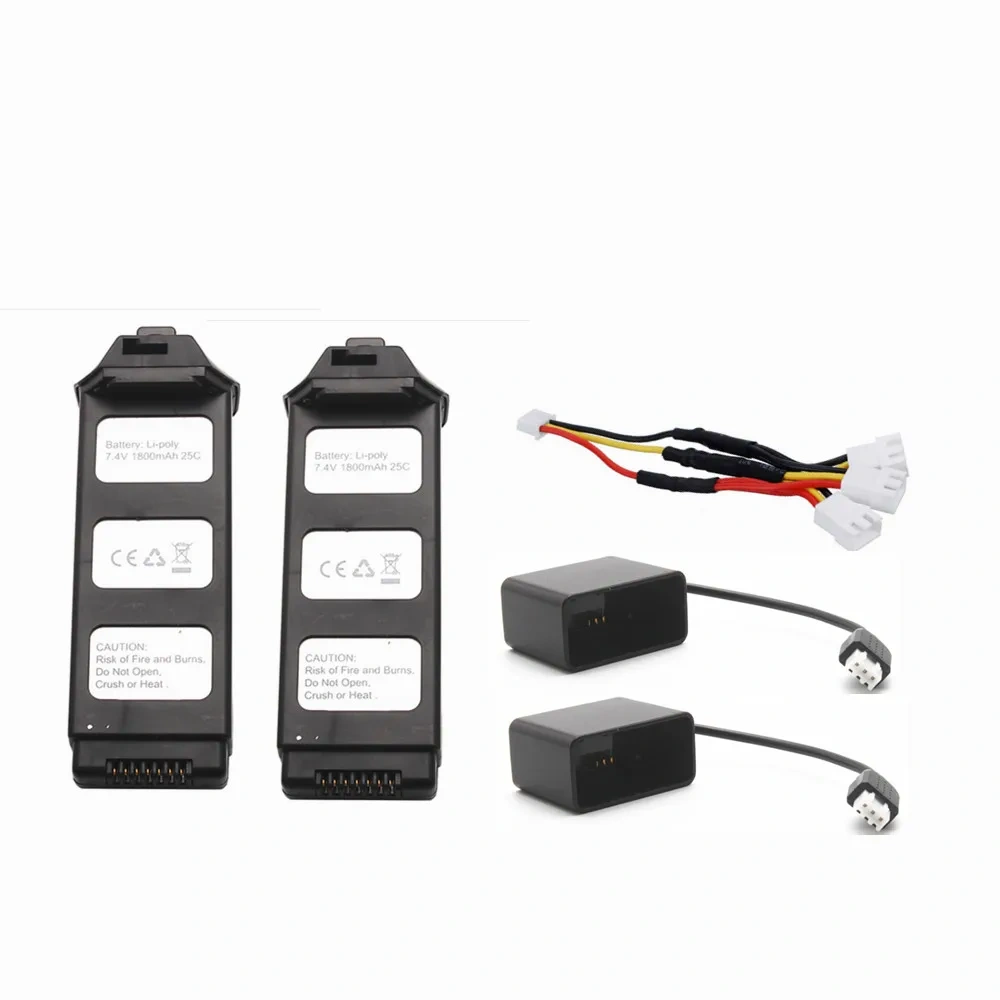 7.4V 1800mAh Battery For MJX R/C Bugs 5W B5W JJRC X5 Pro RC Quadcopter Drone Spare Part 7.4v LiPo Battery Charger Set